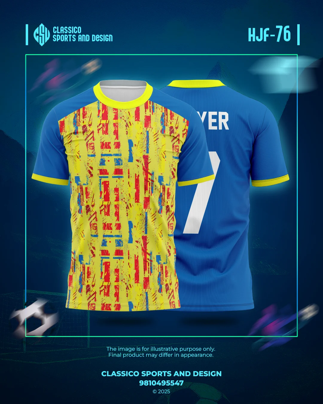 HJF 76 Custom Football Jersey Bold & Breathable | Classico Sportswear Nepal