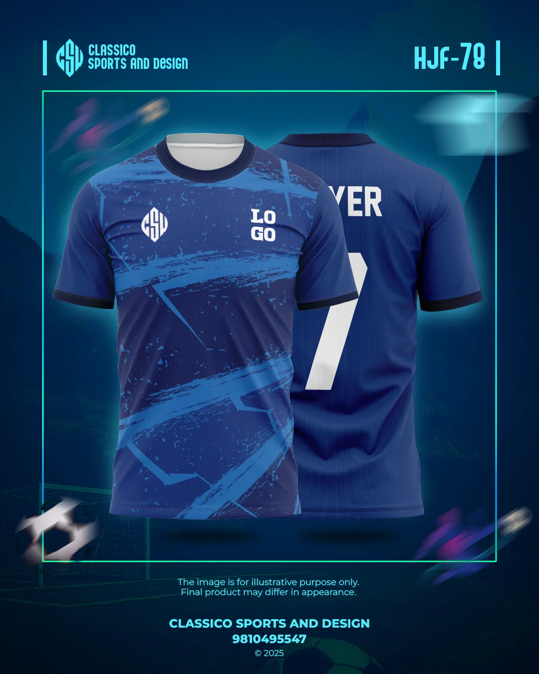 HJF 78 Custom Football Jersey Dynamic & Durable | Classico Sportswear Nepal