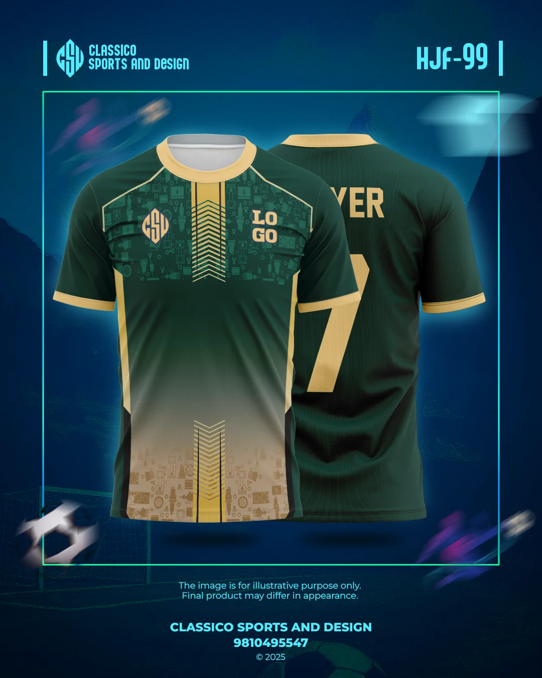 HJF 99 Custom Football Jersey  Circuit Core Edition | Classico Sportswear Nepal